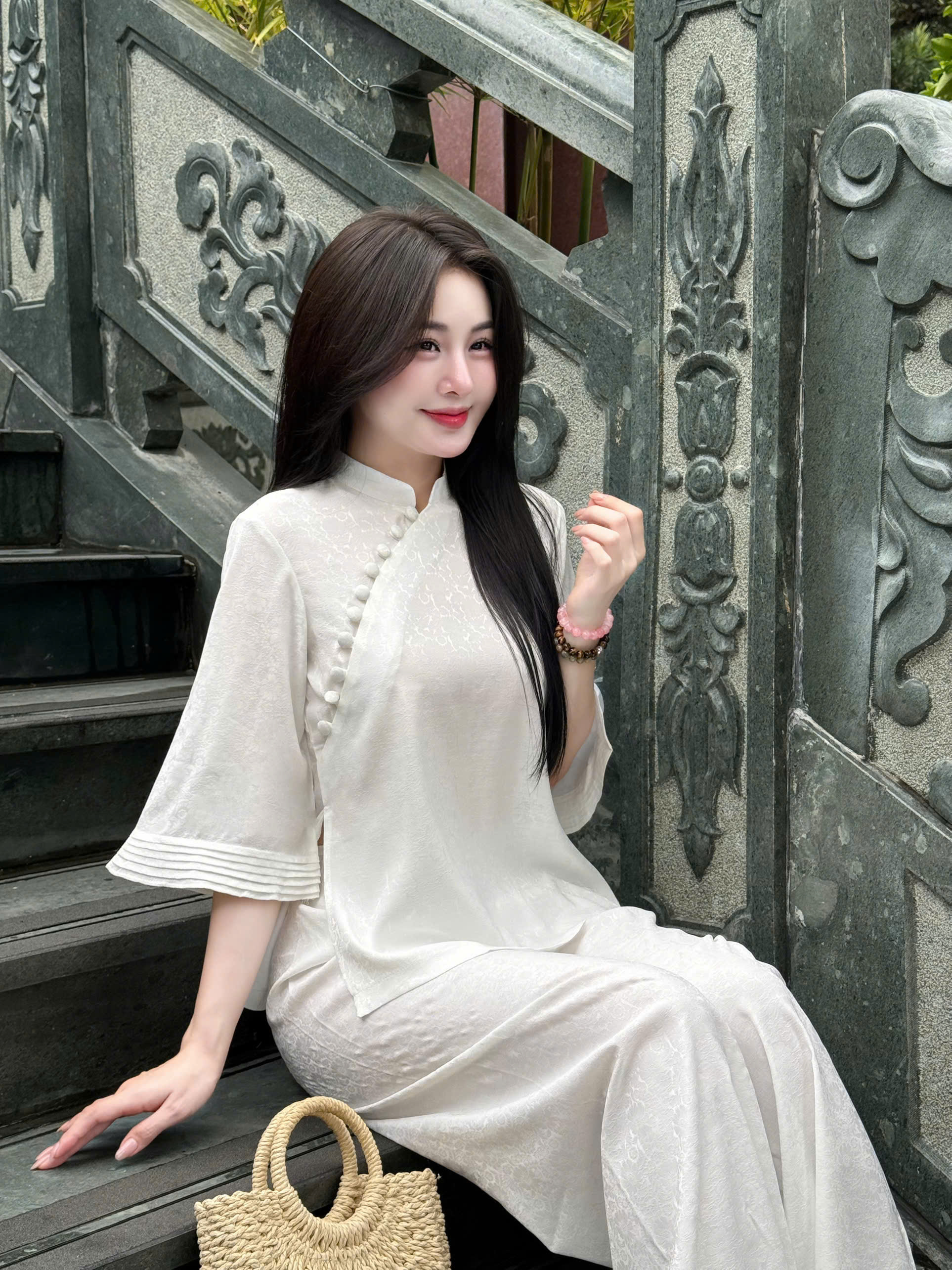 PP342 Pháp phục lễ chùa cao cấp Tinh Nhi tay xếp ly_thumbnail_17