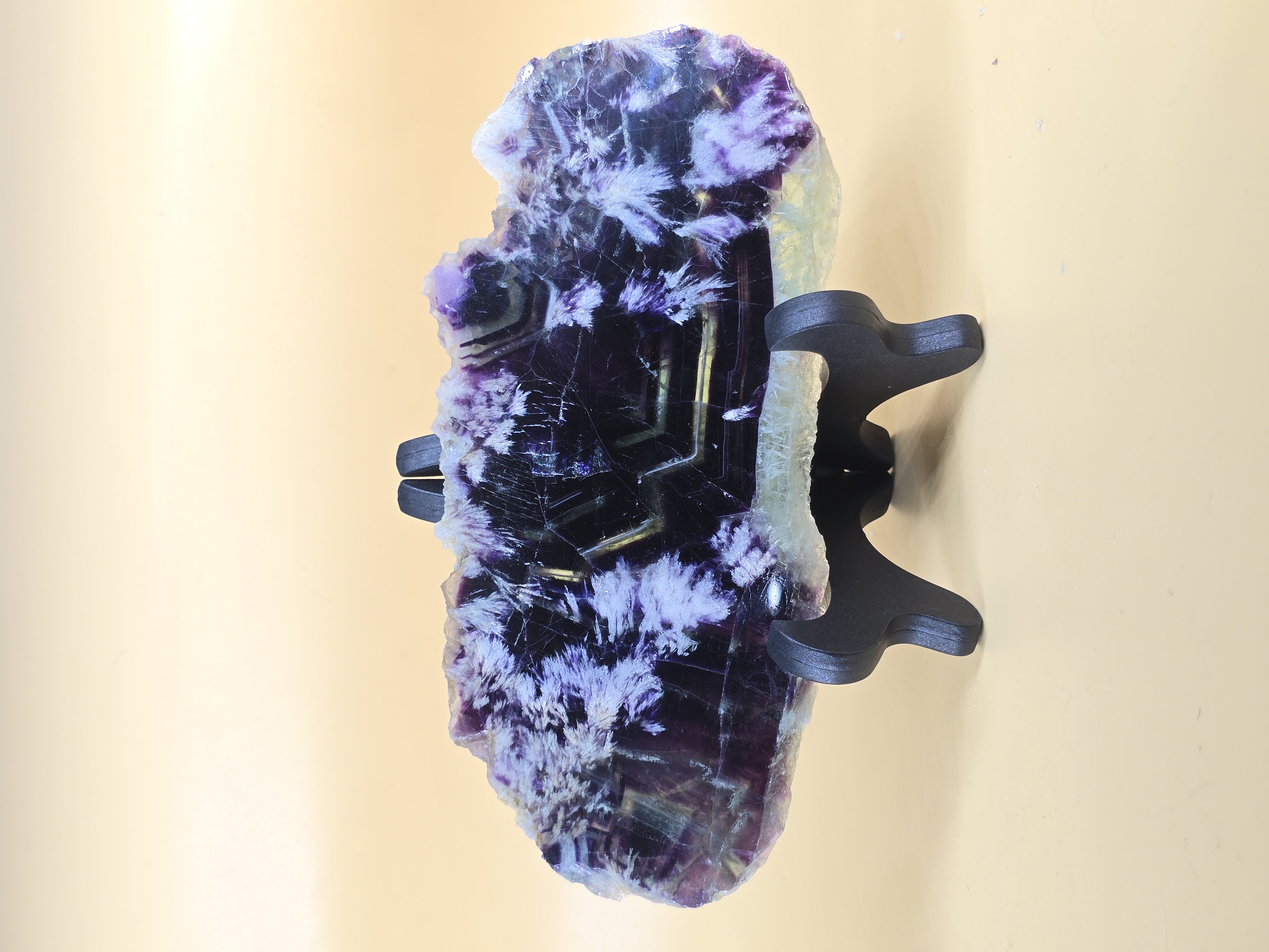 Lát Cắt Fluorite Lông Vũ - Nội Mông, Trung Quốc (Tặng Kèm Đế Như Hình)_thumbnail_2