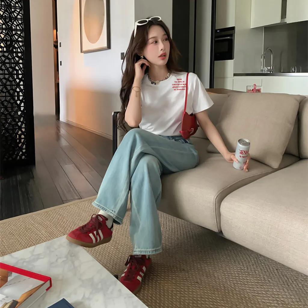 Áo thun nữ form regular in chữ đơn giản 2528 Miucho Chic vải cotton thoáng mát dễ phối đồ_thumbnail_3