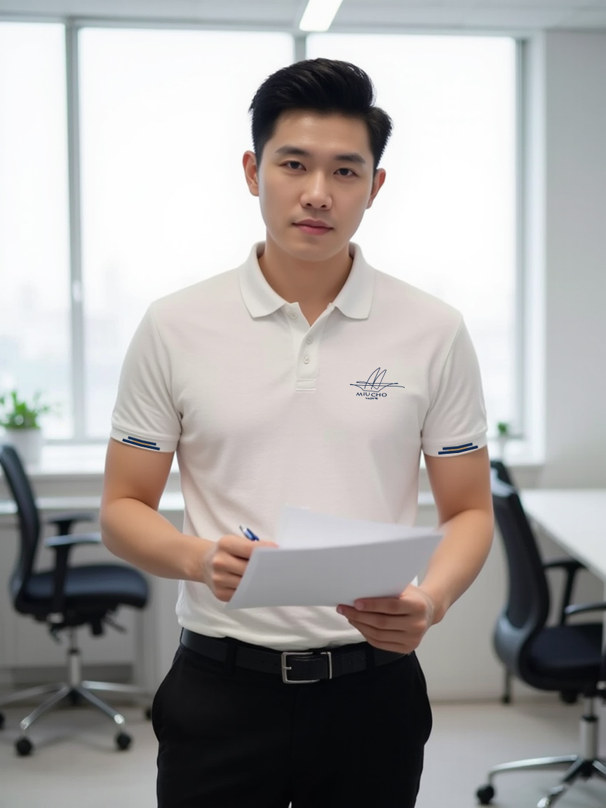 Áo polo nam form vừa 1927 Miucho Iconic vải cá sấu đứng form thoáng mát in basic_thumbnail_4