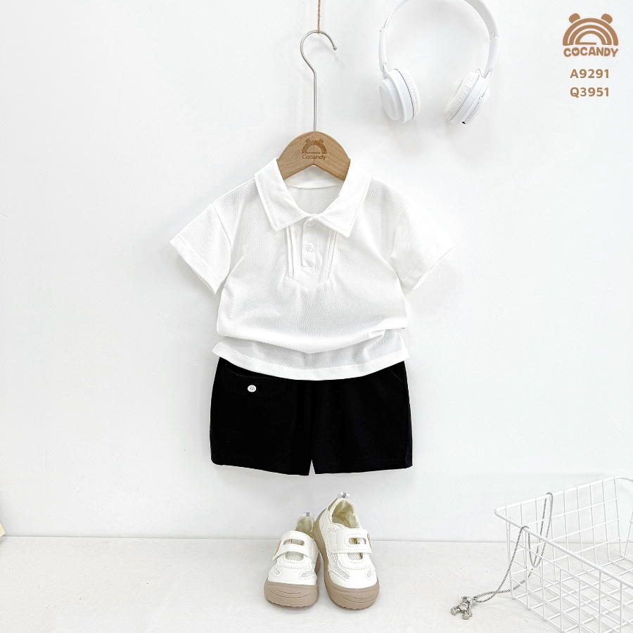 Quần cộc ĐEN cá sấu CVC basic 1 cúc_thumbnail_1