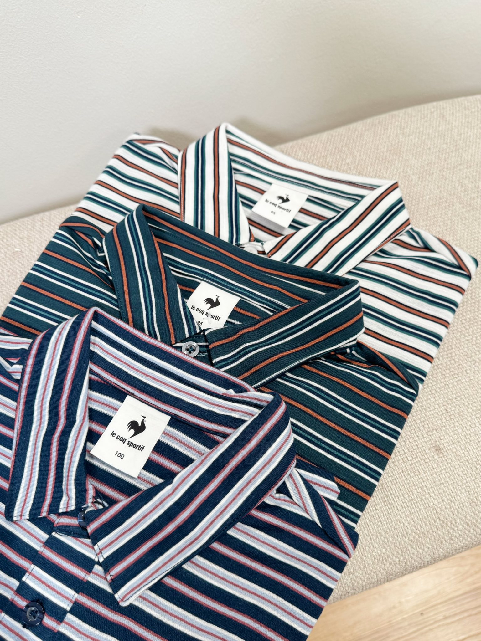 55 ÁO POLO NAM KẺ LCS  LOGO GÀ TRỐNG 3 MÀU