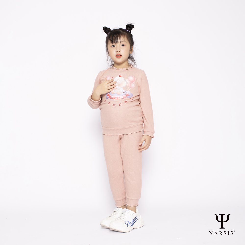 BỘ THU ĐÔNG BÉ GÁI NARSIS DÀI TAY PHỐI MÀU DỄ THƯƠNG CHẤT COTTON LEN ẤM ÁP KM2039 NARSIS VẢI LEN ..._thumbnail_2