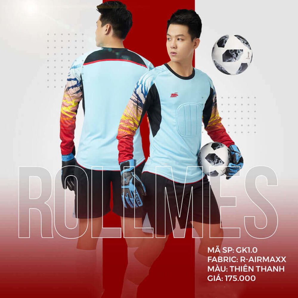 Bộ thủ môn Riki xanh ngọc - M