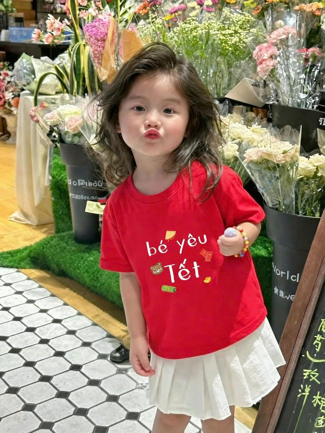 Áo thun bé yêu Tết Bính Ngọ Kado vải cotton dày dặn thoáng mát cổ tròn in mix 3002_thumbnail_8