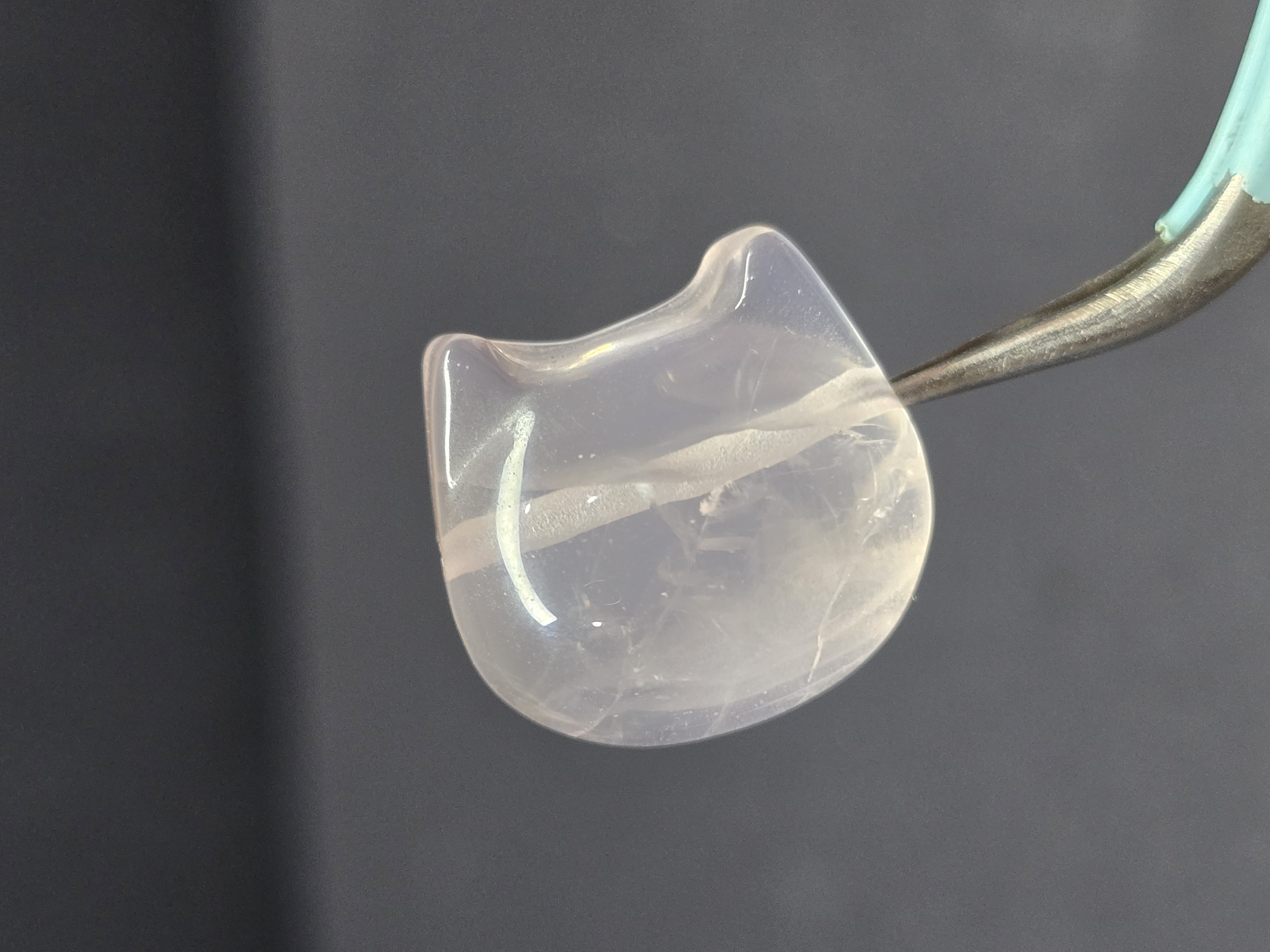 Charm Hạt Lẻ Thạch Anh Hồng - Mèo (Đã Xỏ Lỗ - Bán Lẻ 1 Viên)