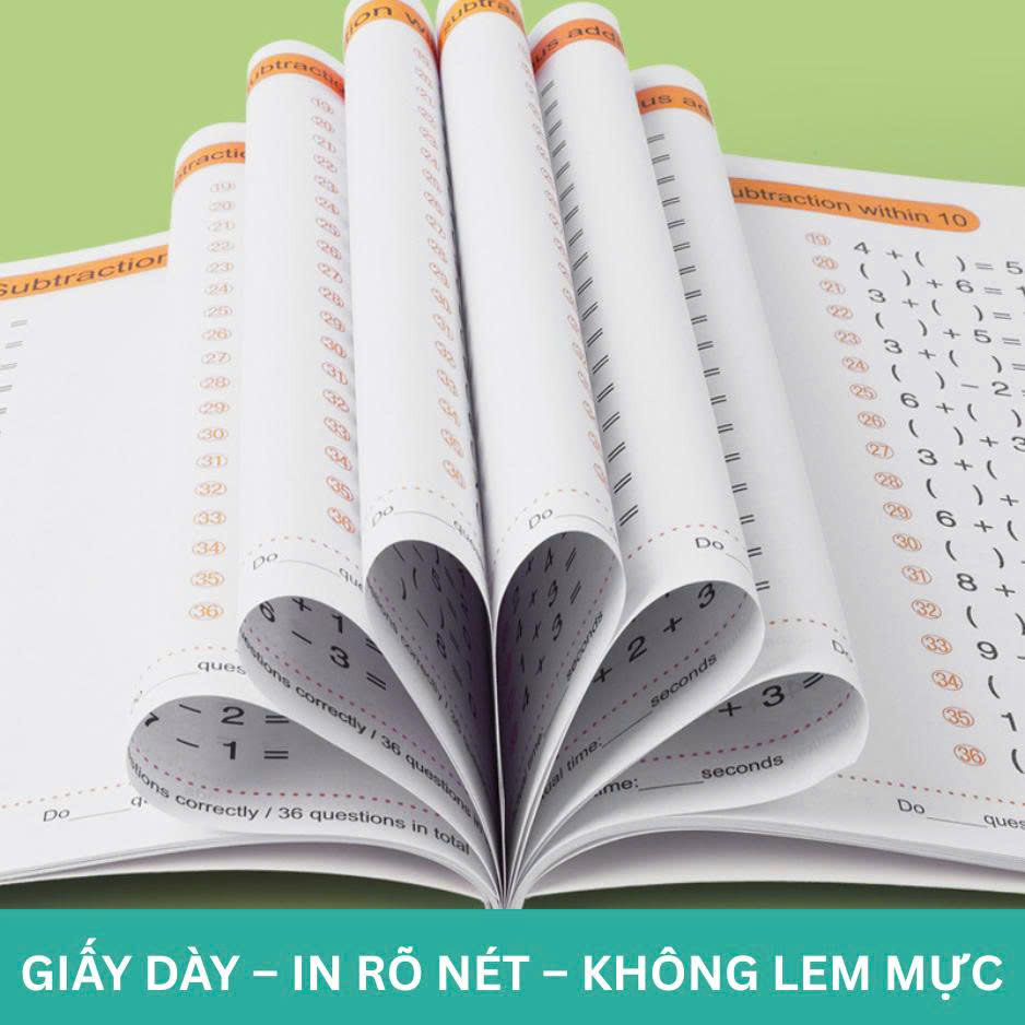 Toán cộng trừ mầm non, tiền tiểu học Mental Arithmetic within 20,50,100_thumbnail_4