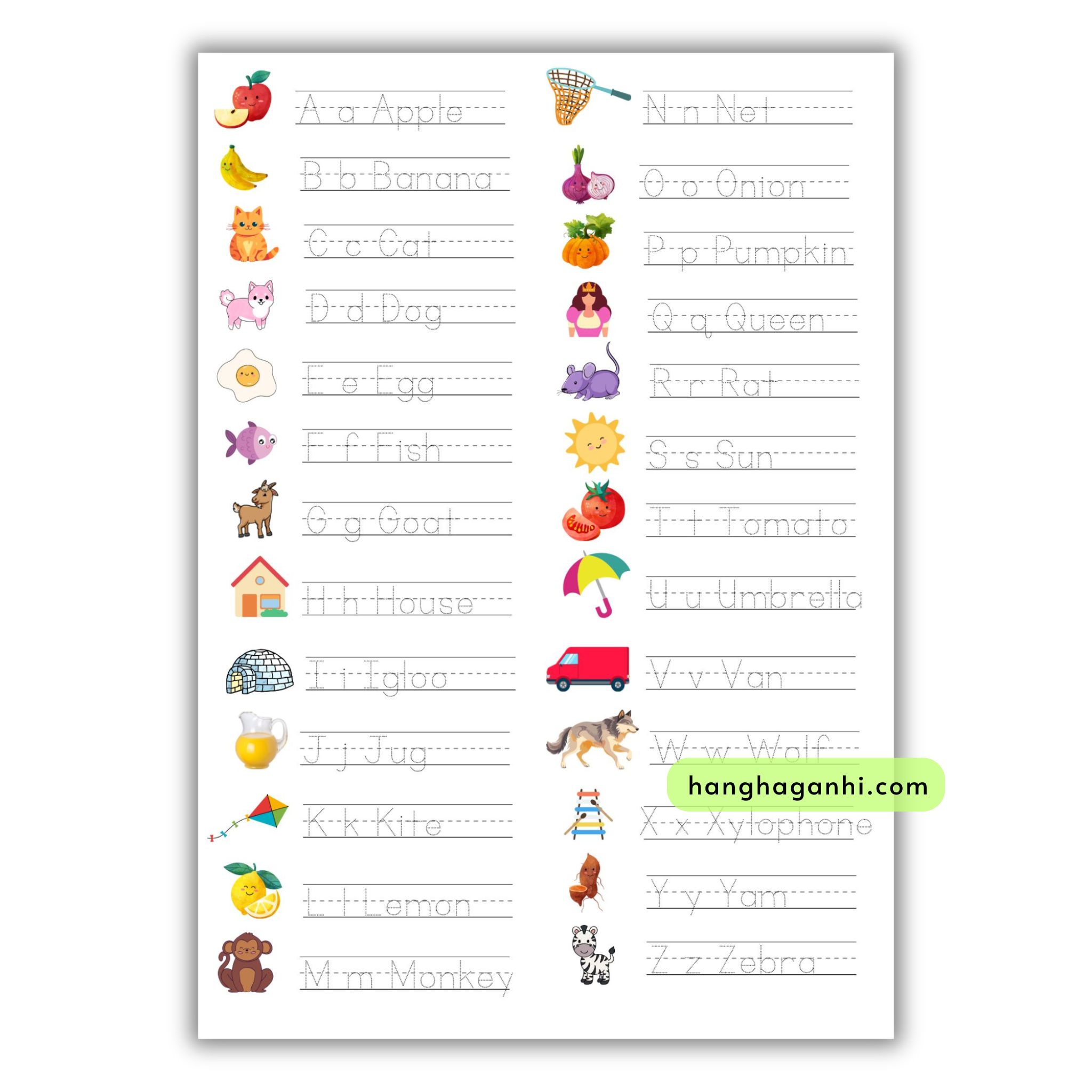 Học liệu My first Alphabet, học chữ cái Tiếng Anh, viết xóa được tặng kèm bút viết xoá_thumbnail_9