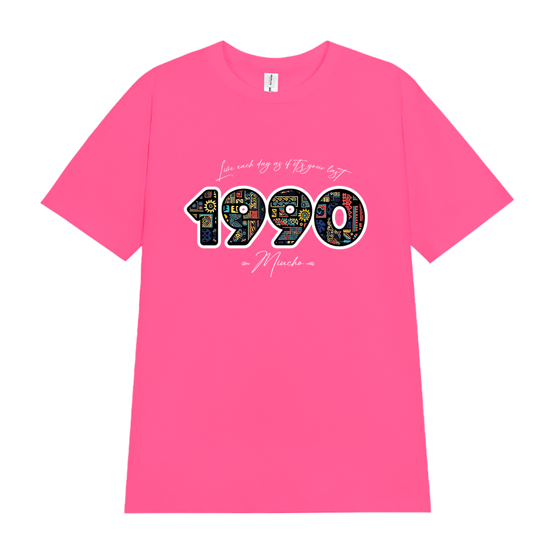 Áo thun nữ in năm sinh 1990 form vừa regular vải cotton 4c thoáng mát ARD1777 Miucho Chic in mix_thumbnail_10