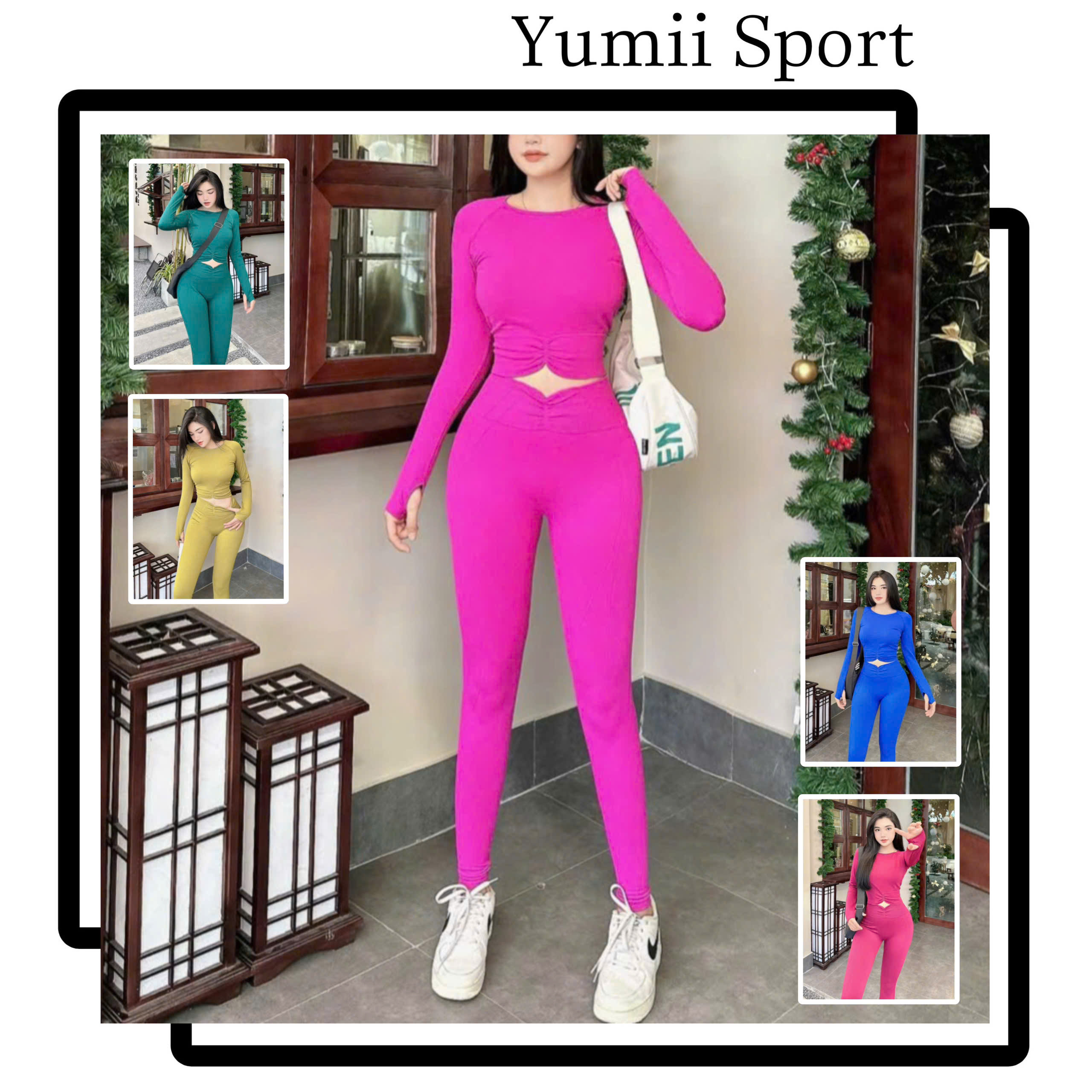 Bộ Đồ Thể Thao Dài Tay Dài Nhún Eo_thumbnail_2
