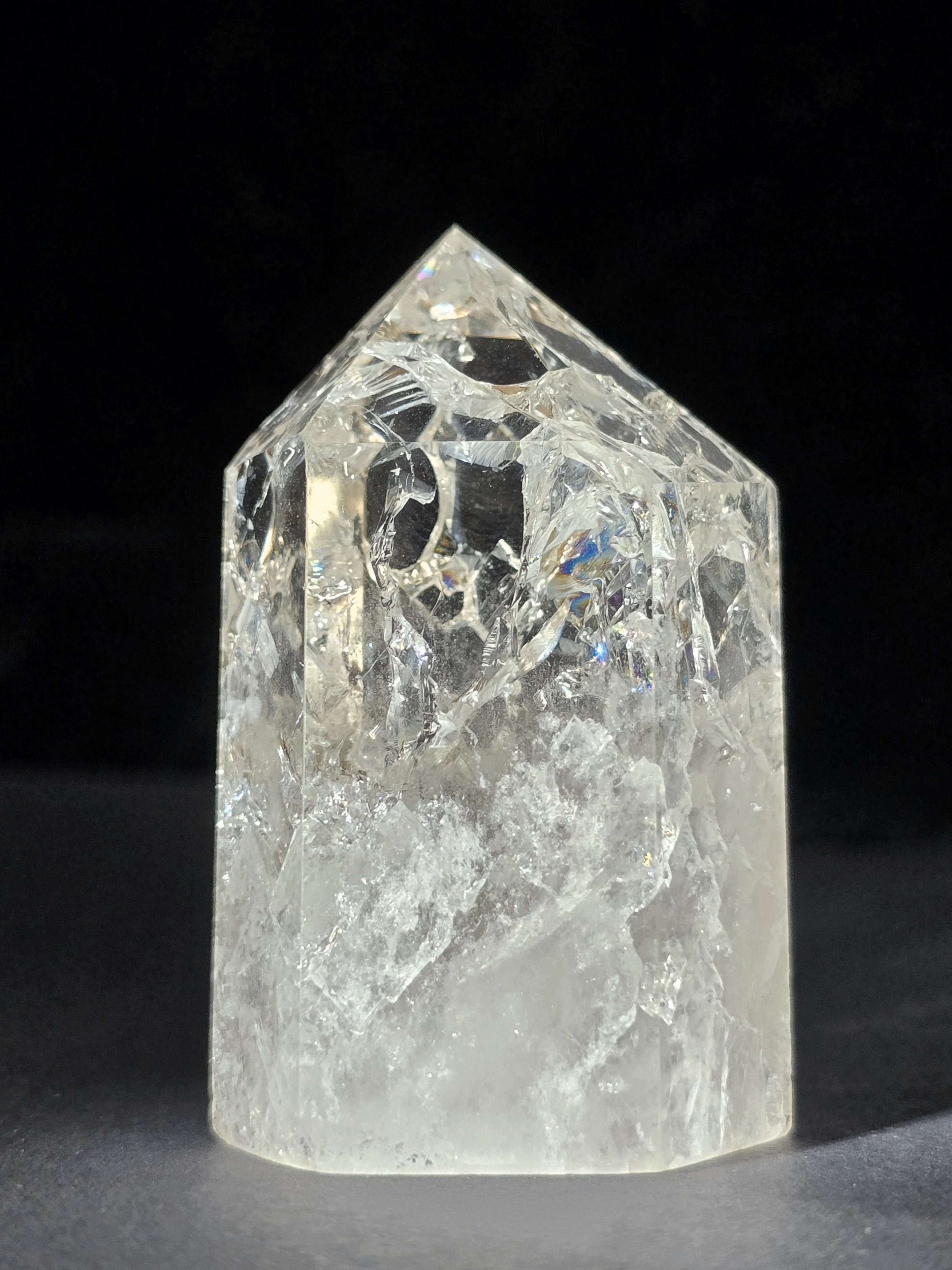 Trụ Thạch Anh Trắng Nổ / Crackle Quartz (CÓ XỬ LÍ NHIỆT) - Brazil_thumbnail_9