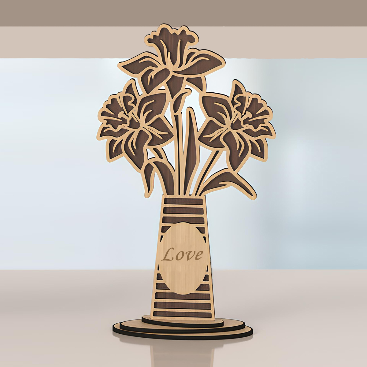 Hoa Bất Tử - Lọ hoa bằng gỗ trang trí, để bàn học, bàn làm việc. Lọ hoa không bao giờ héo_thumbnail_3