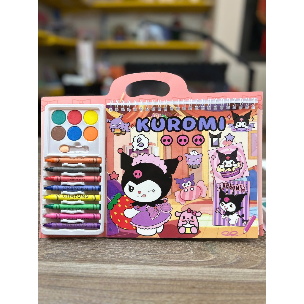 Sách Tô Màu Cho Bé Kèm Bút Màu Capybara Kuromi, Sách Vẽ Có Tay Xách, Đồ Chơi Sáng Tạo Trẻ Em 328ST_thumbnail_4