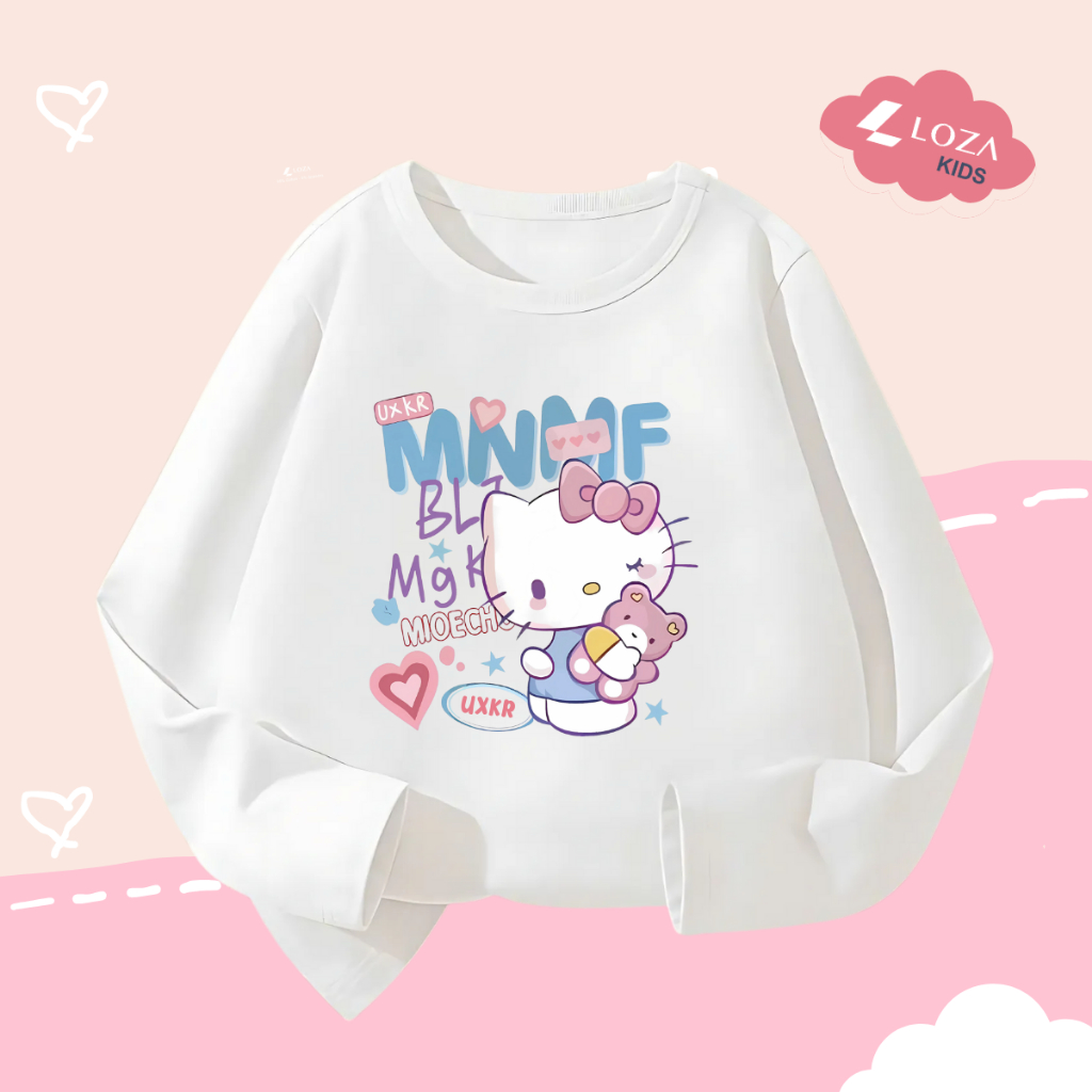 Áo thun dài tay bé gái in hình Hello Kitty - Loza Kids  KT3259_thumbnail_0