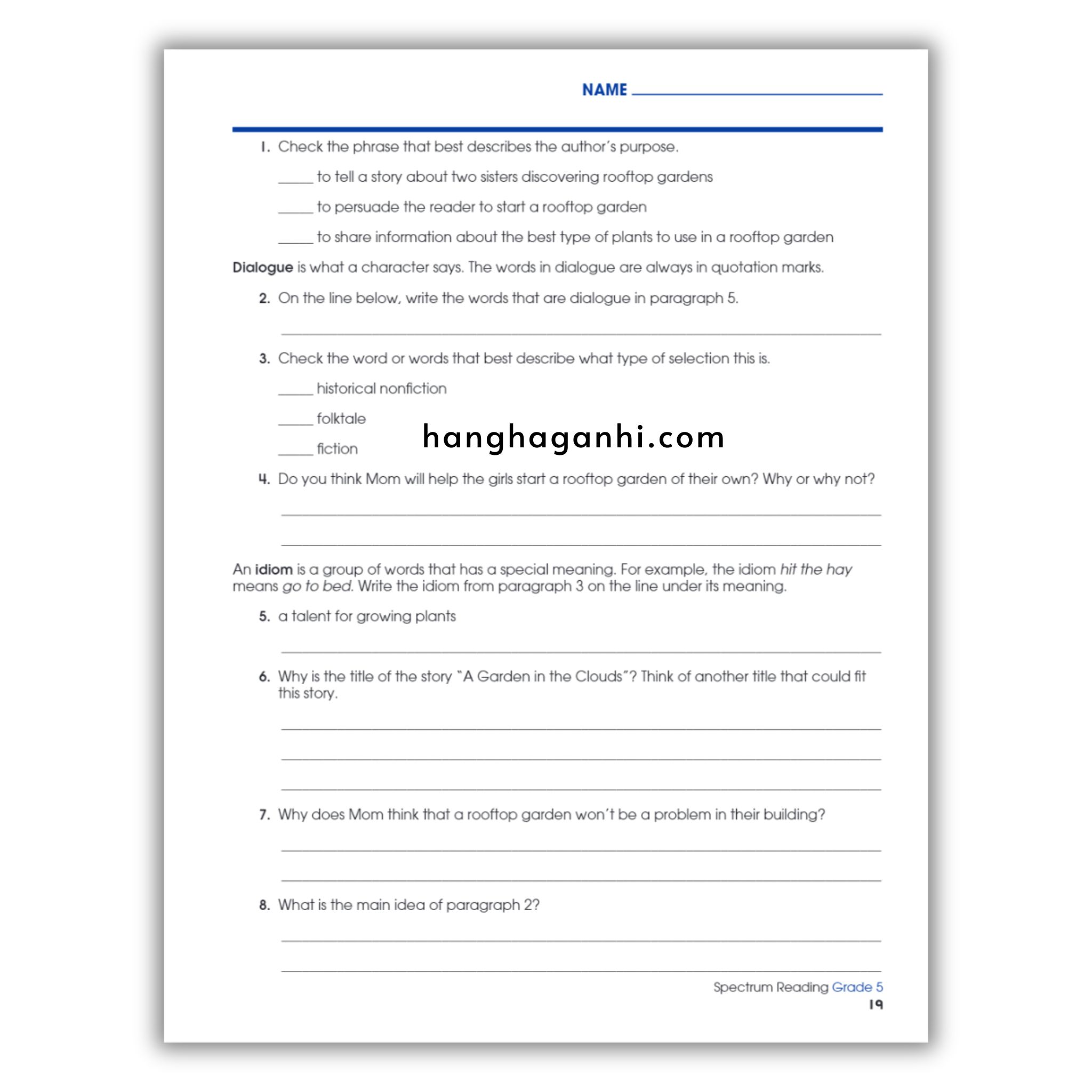 Sách Spectrum Reading Workbook Grade 5_thumbnail_16
