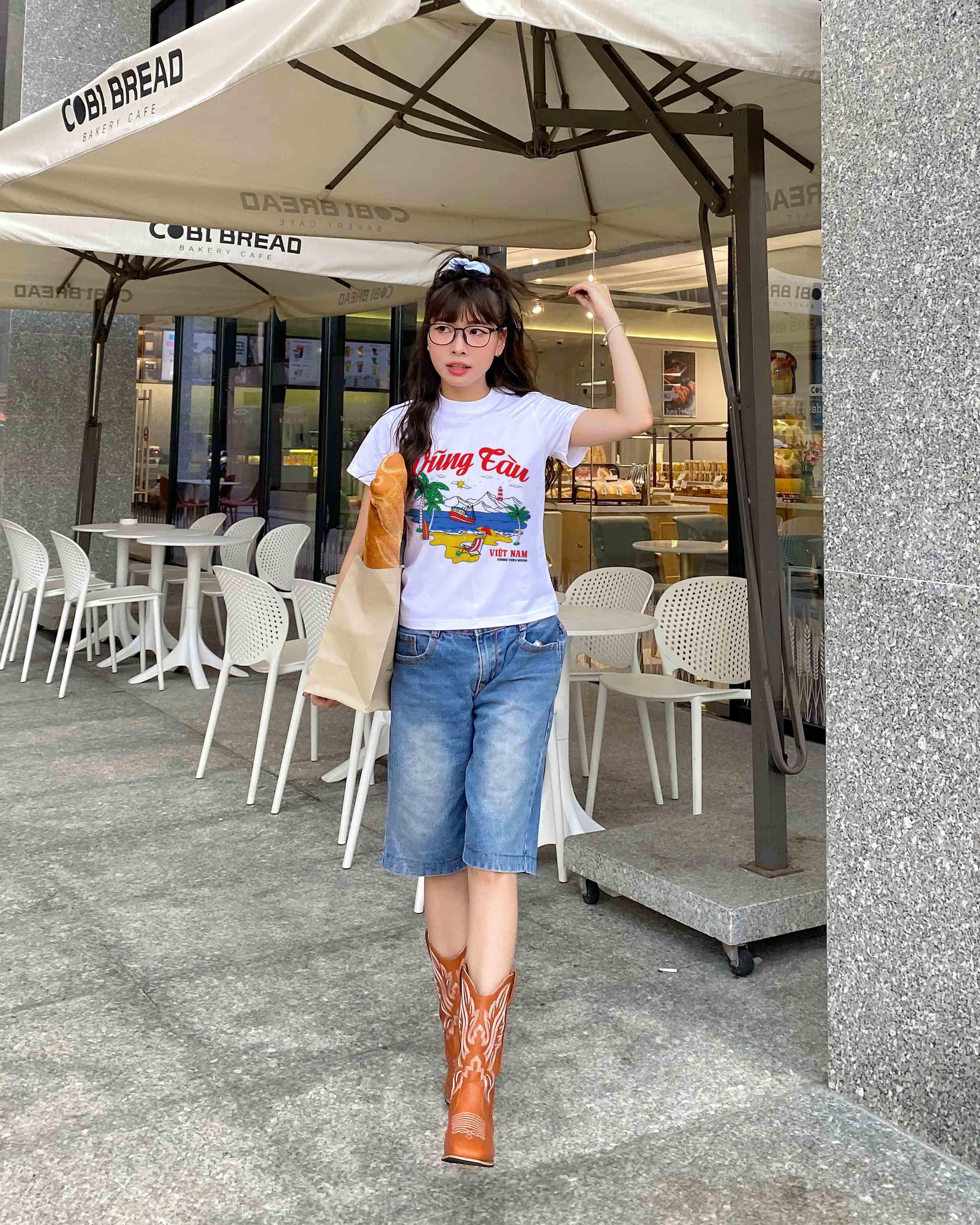 Áo thun baby tee form ôm xinh xắn ABD1271 Miucho tay ngắn cổ tròn in hình Vũng Tàu_thumbnail_4