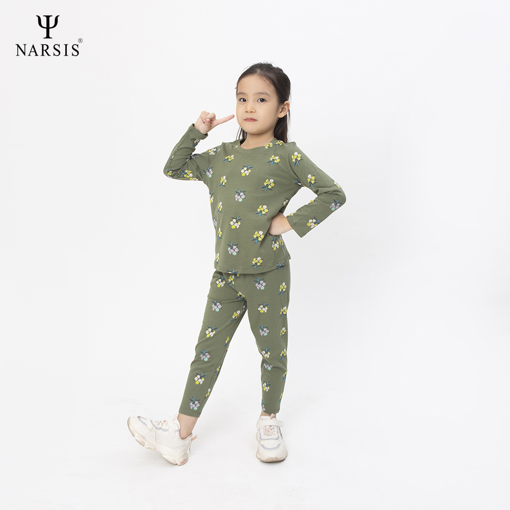 BỘ THU ĐÔNG BÉ GÁI KM0029 NARSIS CHẤT LIỆU THOÁNG MÁT, DỄ CHỊU, THOẢI MÁI CẢ NGÀY, DỄ VẬN ĐỘNG_thumbnail_3