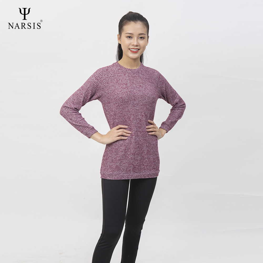 ÁO THU ĐÔNG NỮ L0041 NARSIS VẢI LEN COTTON ẤM ÁP, THOÁNG MÁT, GIỮ ẤM TỐT, MỀM MẠI_thumbnail_4
