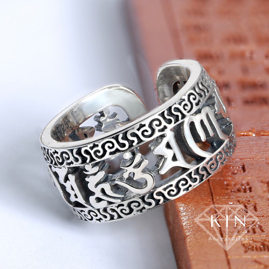 Nhẫn Khắc 6 chữ Phạn