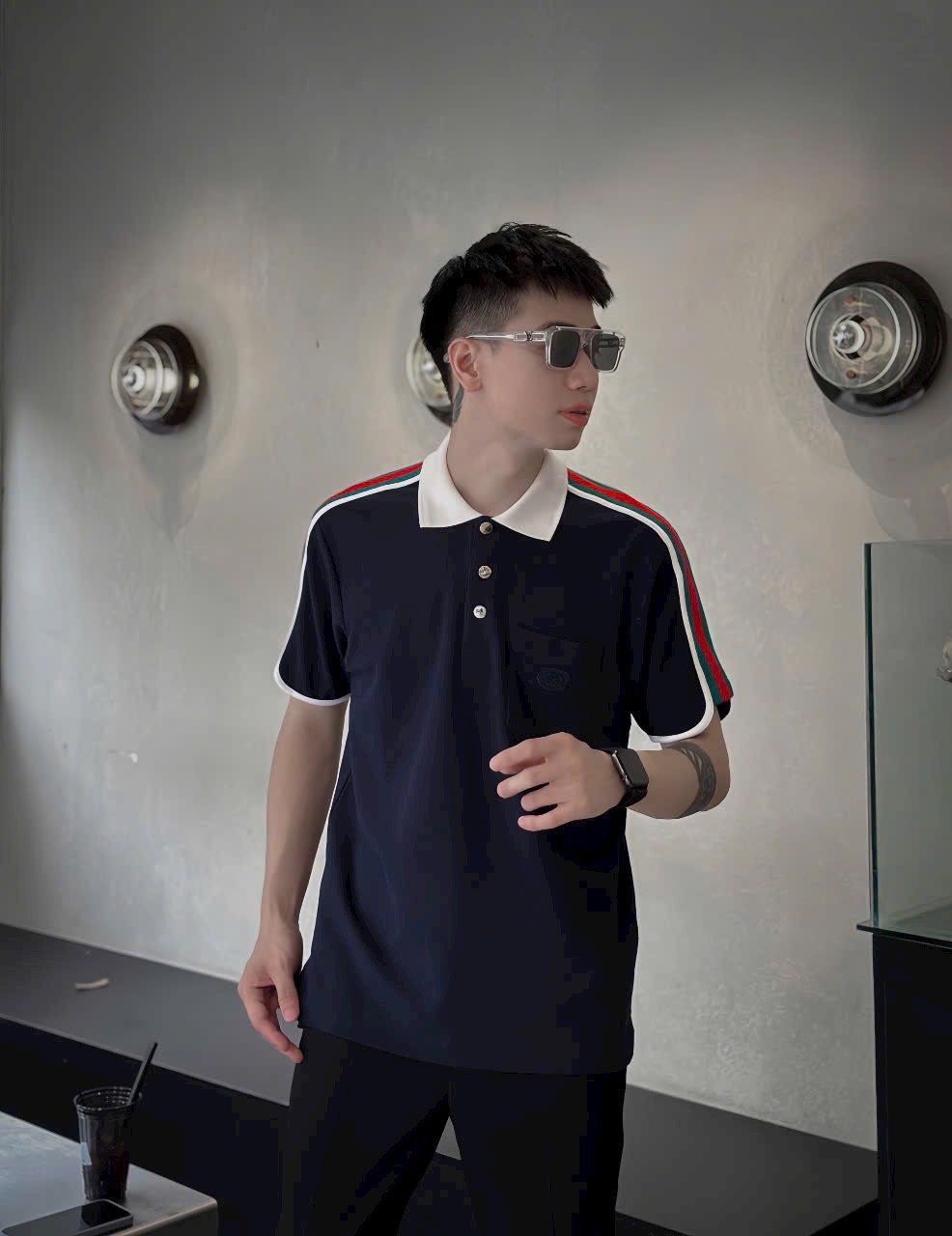 POLO GC Cotton Jersey Viền Tay - Khuy Vàng_thumbnail_4
