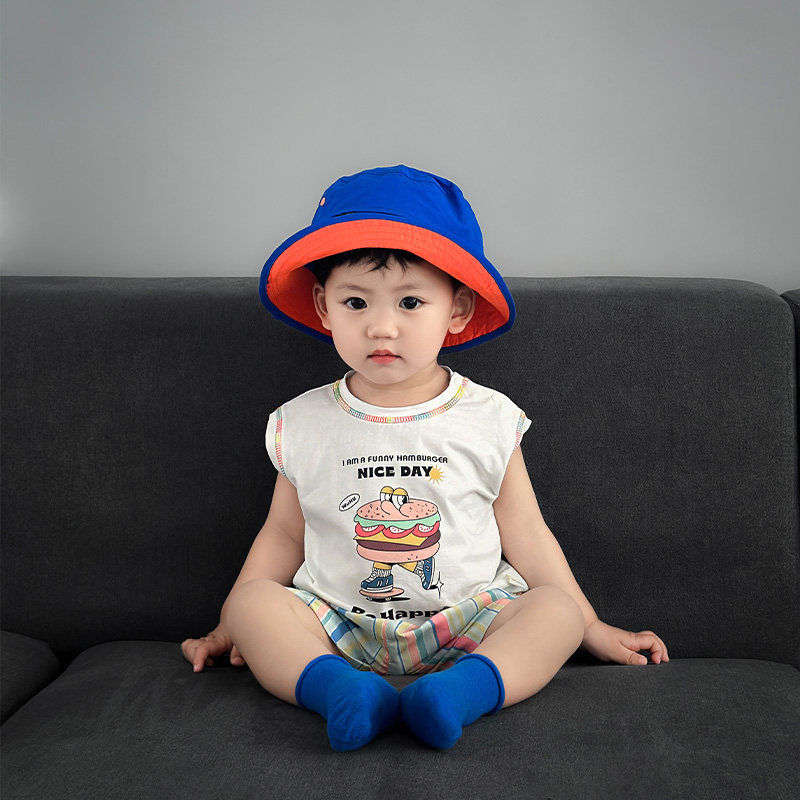 🌈 BỘ ĐỒ MÙA HÈ CHO BÉ – ÁO IN HÌNH HAMBURGER + QUẦN SỌC CẦU VỒNG_thumbnail_11