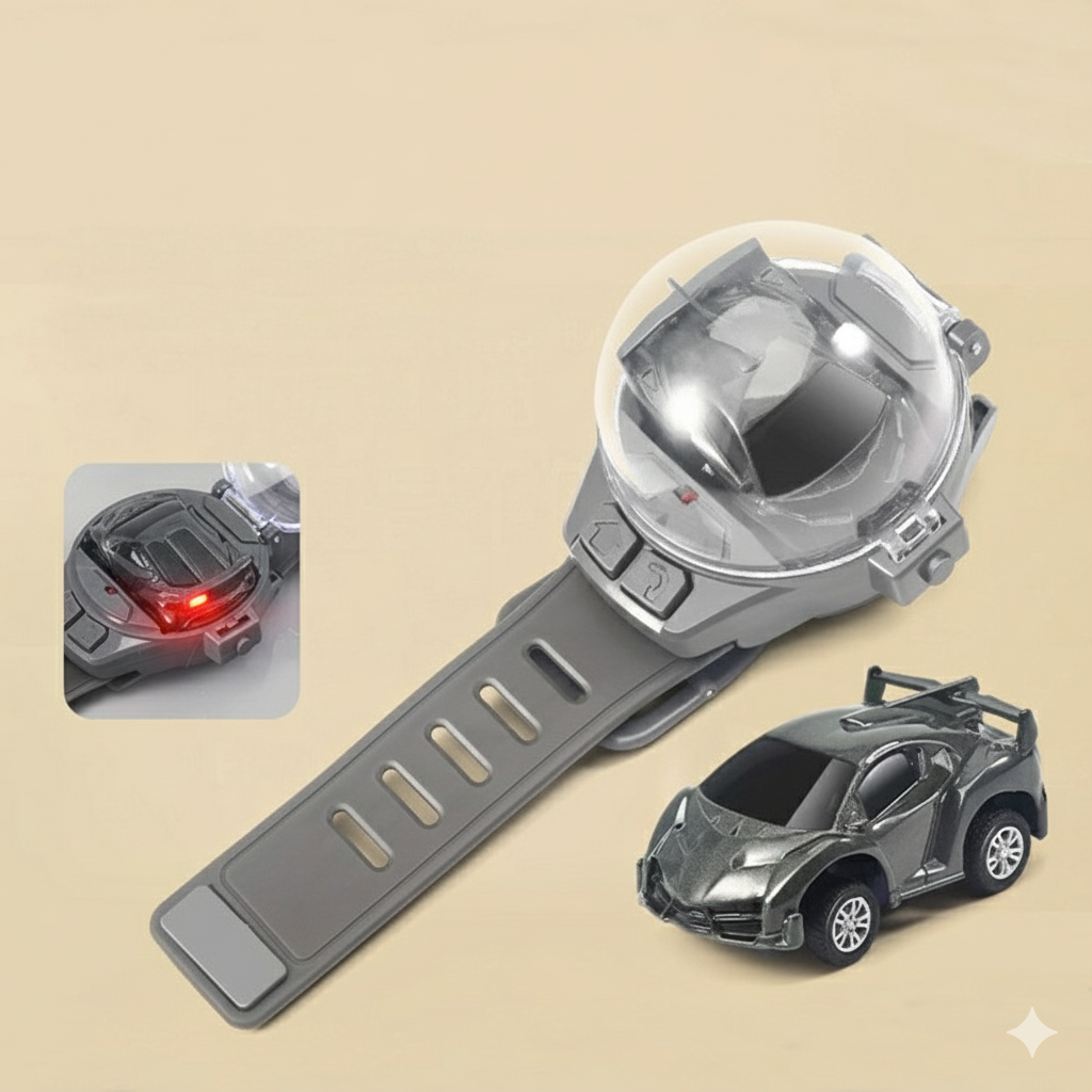 Đồng Hồ Điều Khiển Xe Mini 2.4G – Xe Đeo Tay Cho Bé Có Đèn LED, Sạc USB Siêu Ngầu 301DH_thumbnail_4