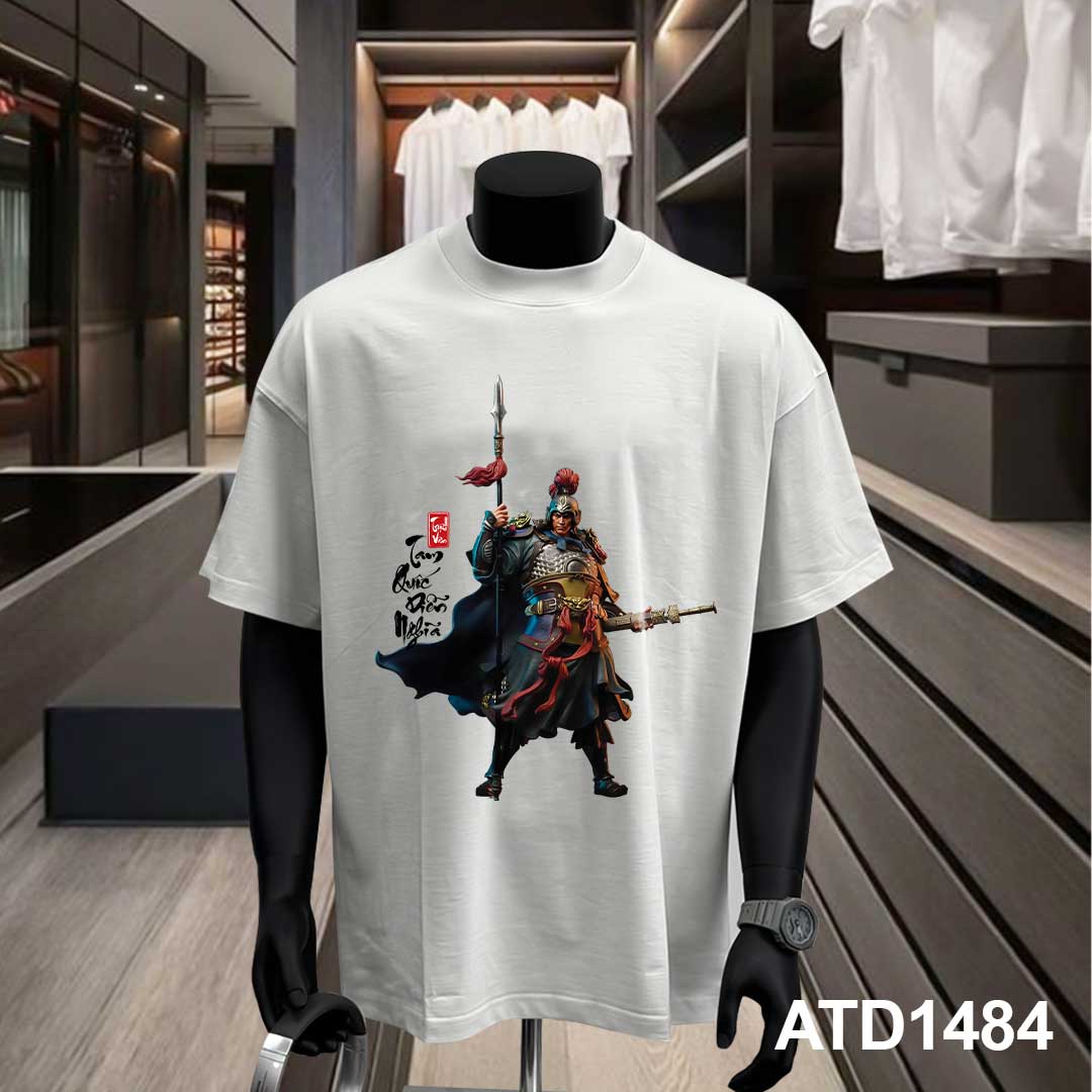 Áo phông nam tam quốc diễn nghĩa nhiều màu nhiều màu ATD1484 Miucho Iconic vải cotton in artwork_thumbnail_3