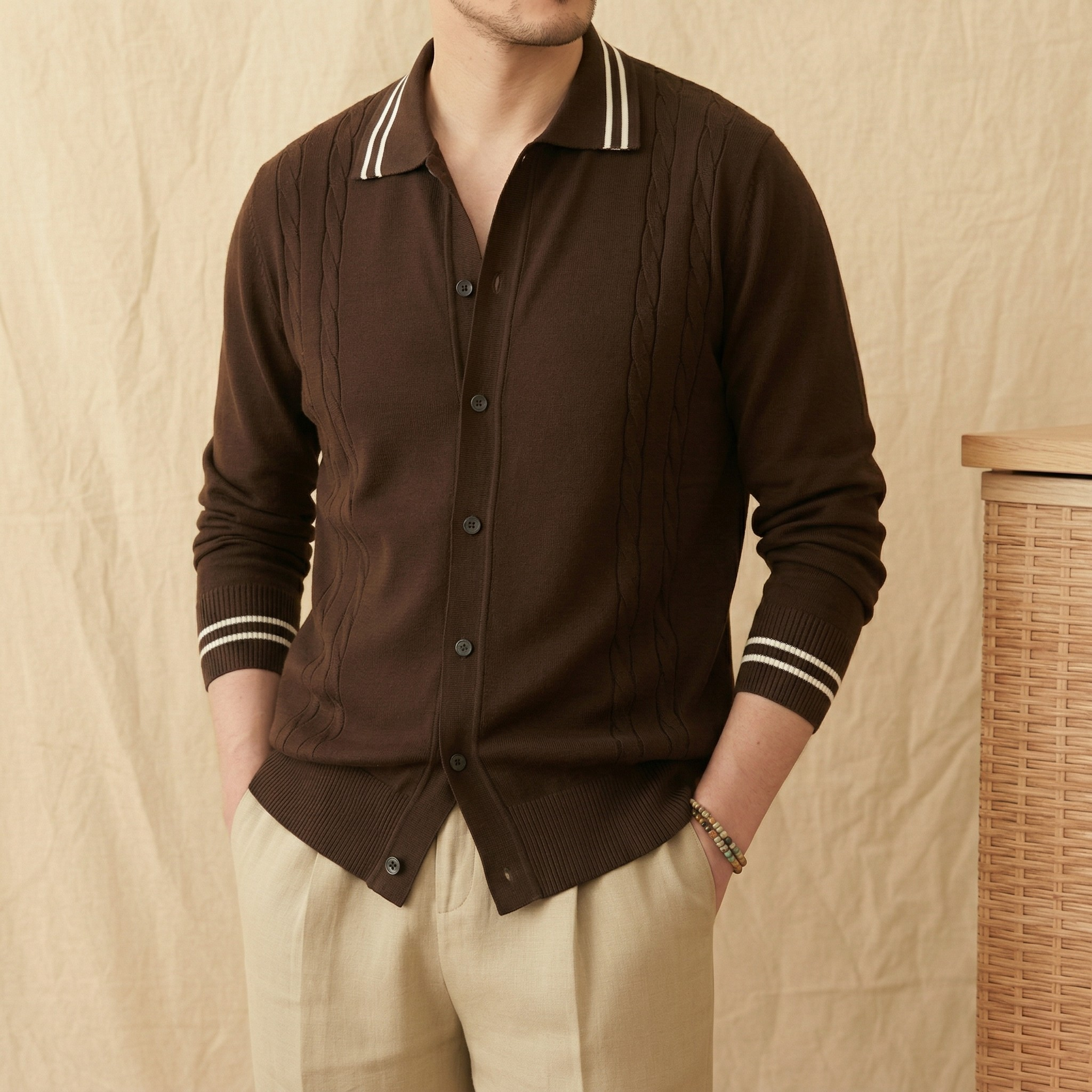 Áo Polo Dệt Thừng Tay Dài_thumbnail_3