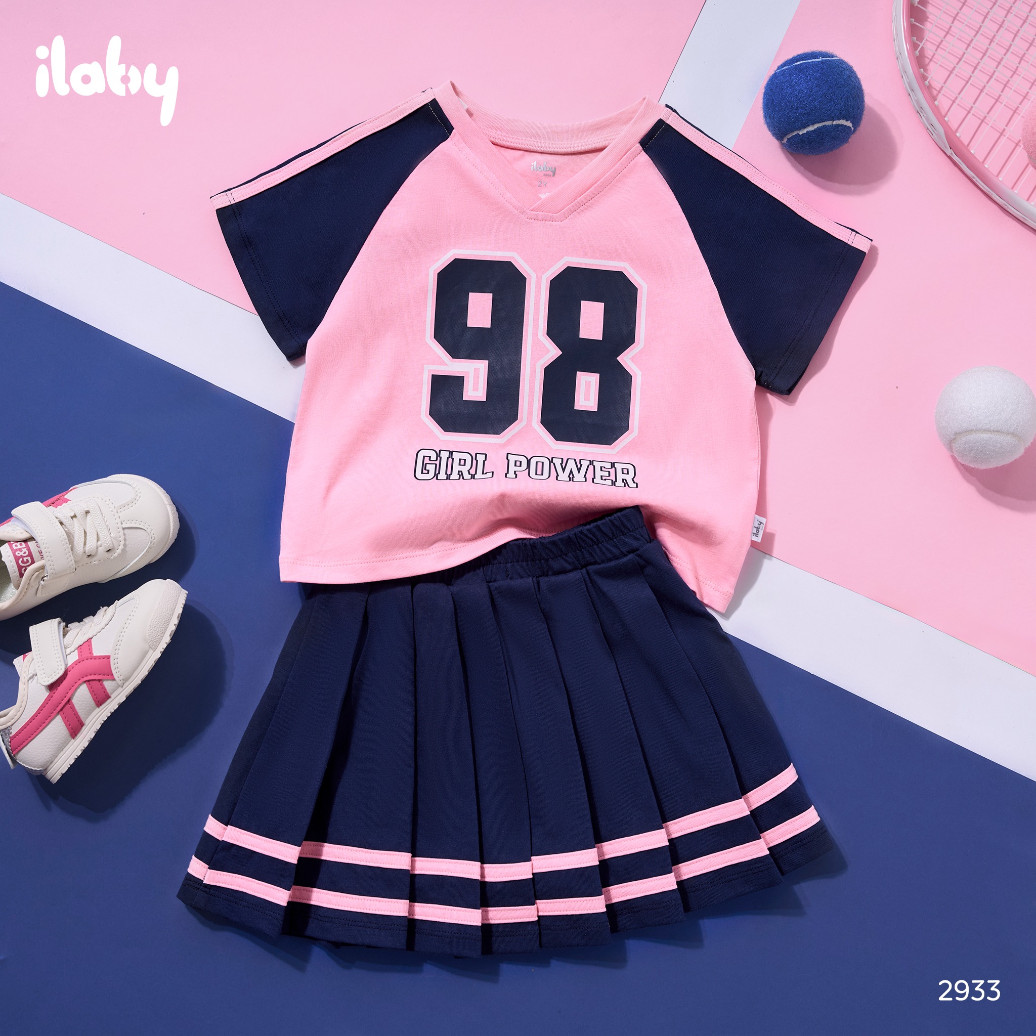 Bộ áo cổ V phối tay raglan_thumbnail_0