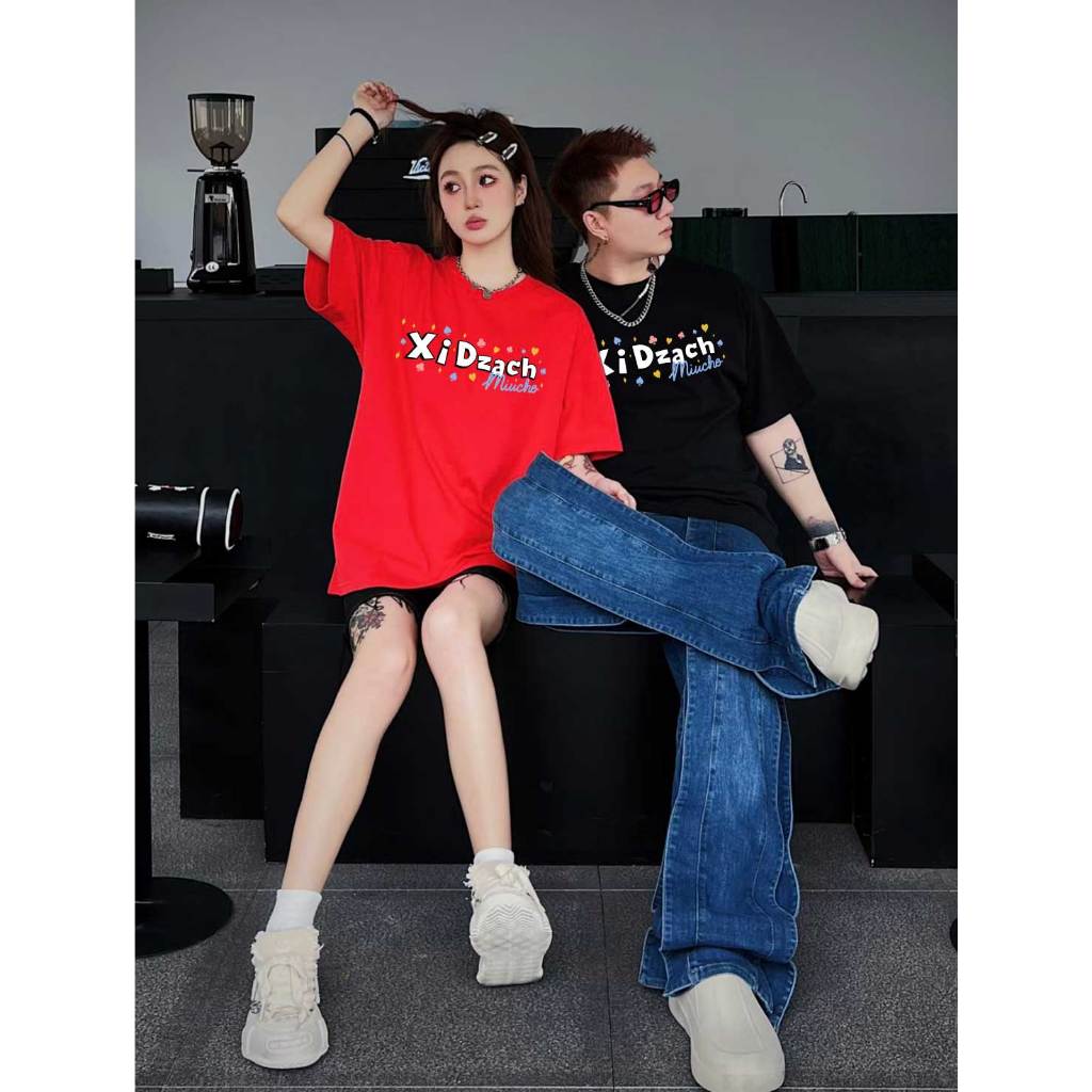 Áo thun Xì DZách Tết 2026 local brand form rộng nam nữ đủ size ATD867 Miucho tay ngắn vải cotton cổ tròn in mix_thumbnail_4