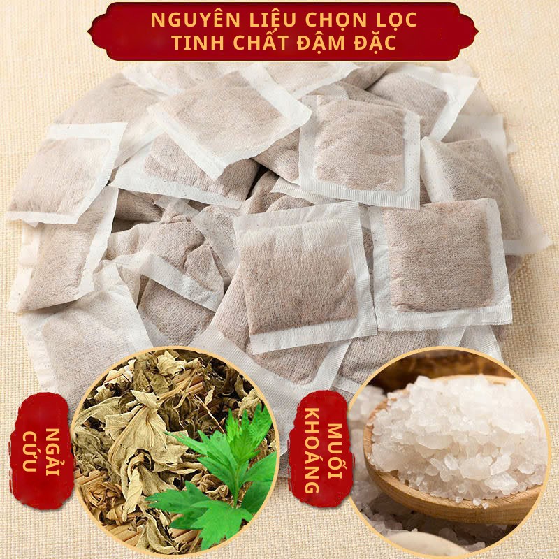 Bột Ngải Cứu Ngâm Chân Thảo Dược Giúp Giảm Căng Thẳng Túi Lọc Đông Y, Thải Độc, Giảm Nhức, Tê Chân, Hôi Chân SET 30 TÚI_thumbnail_2