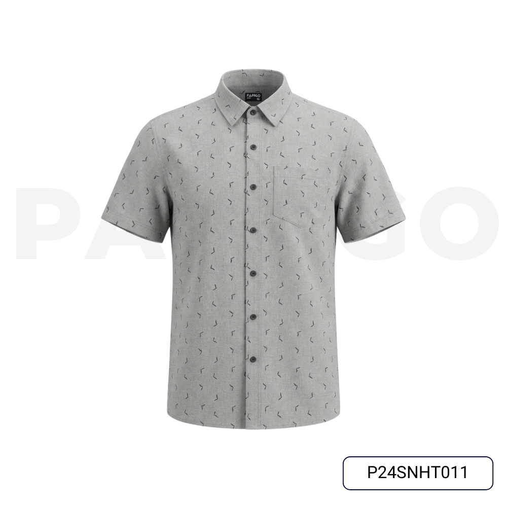 Áo sơ mi Trung niên lai bầu vải xô đũi in họa tiết đơn giản - P24SNHT011_thumbnail_10