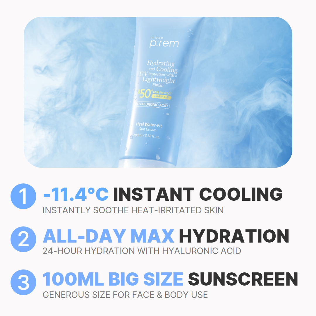 Make p:rem Hydrating and Colling UV Protecting with Lightweight Finish SPF 50+ PA++++ 100ml_thumbnail_10