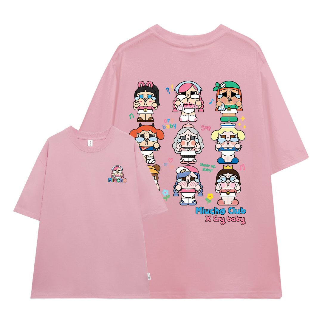 Áo thun CRY BABY nhiều màu ATD1334 Miucho form rộng vải cotton in mix_thumbnail_9