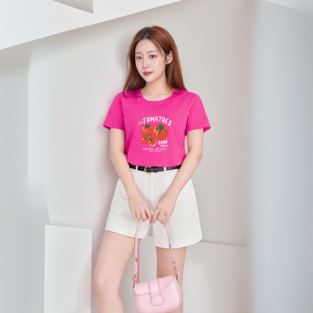 [Form Vừa] Áo phông nữ LOZA nhiều màu BST Hoa quả Summer 2025 chất liệu thun cotton 4 chiều mát mẻ - Mã VT8333_thumbnail_5