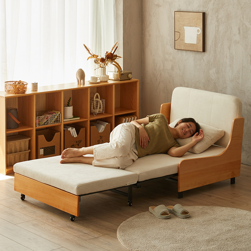 Giường Sofa gấp gọn vải lanh canvas SmartFurni - SMF22 - 4 Size - Xám nhạt_thumbnail_1