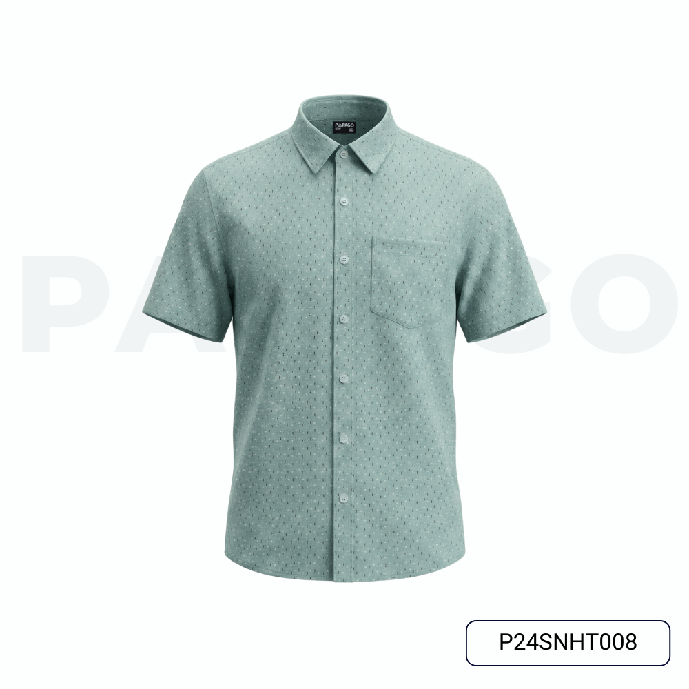 Áo sơ mi nam trung niên PAPAGO vải xô đũi tay ngắn lai ngang in họa tiết - P24SNHT008_thumbnail_11