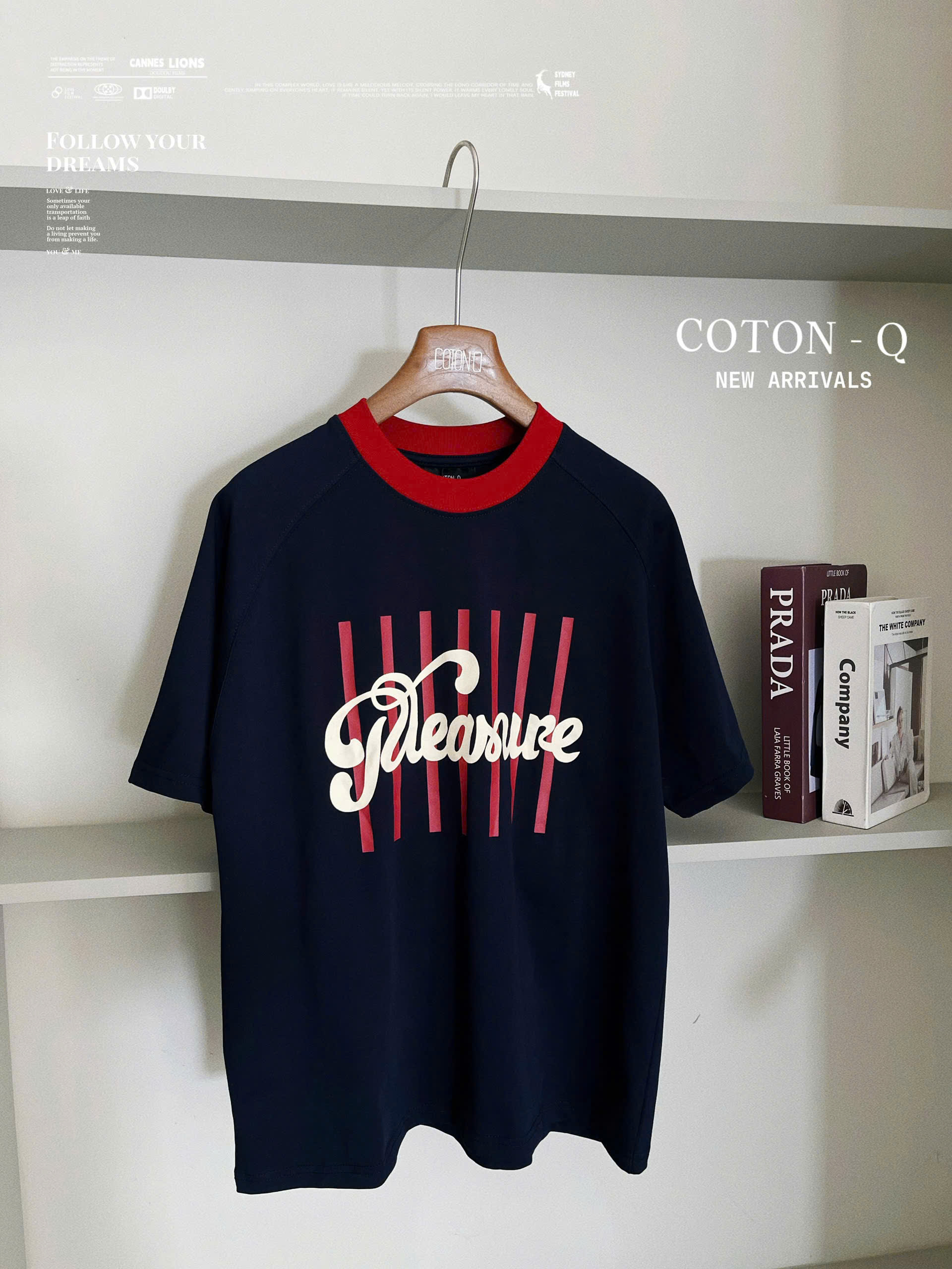 HA2 - Áo thun xanh đen in chữ