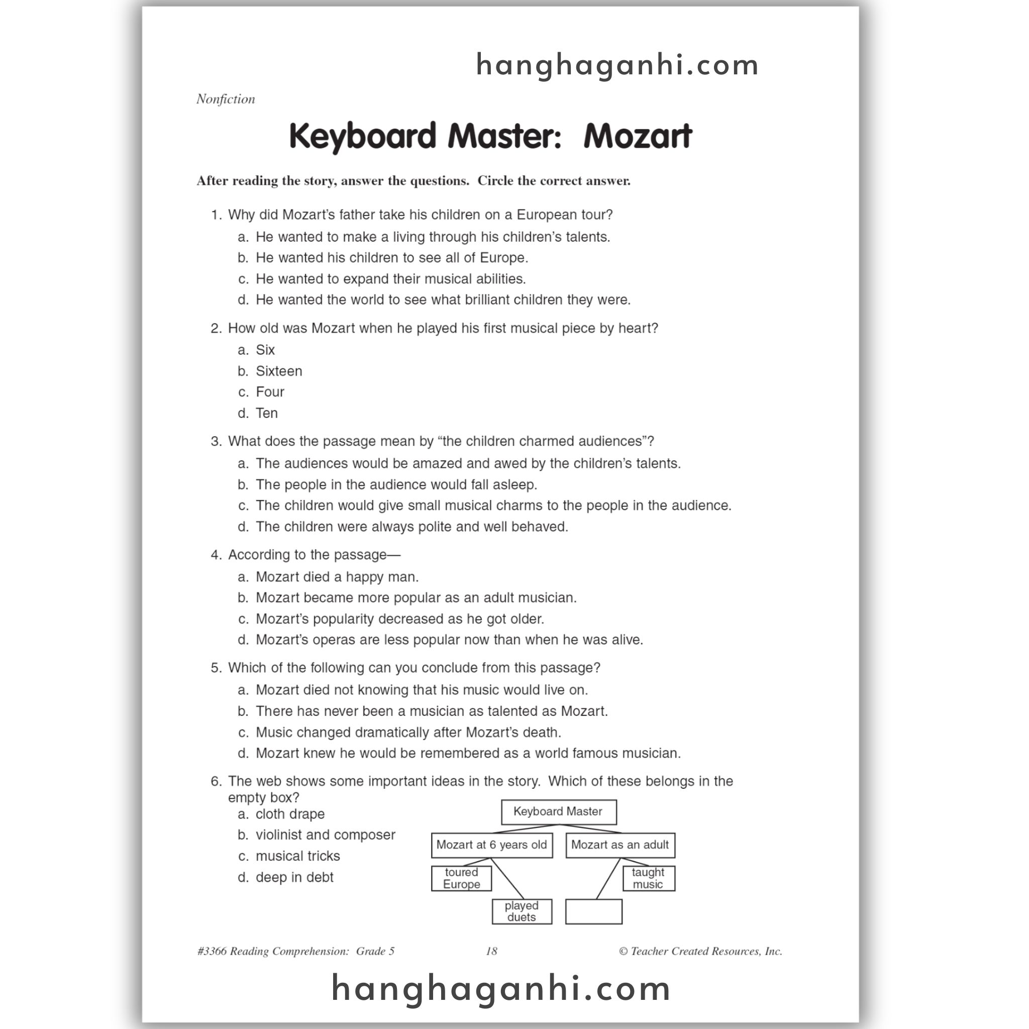 Reading Comprehension Grade 5 Teacher Created Resources, sách đọc hiểu lớp 5_thumbnail_7