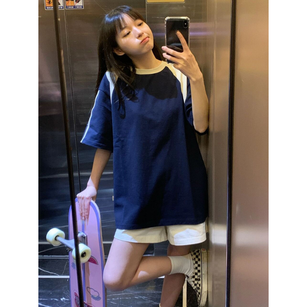 Áo thun nữ form rộng ATPV01 Miucho cotton cổ tròn in basic_thumbnail_7