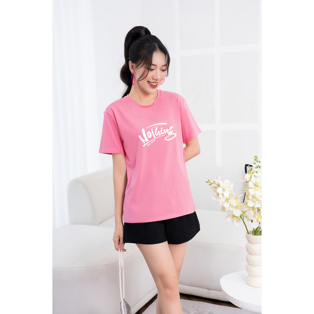 [Form Rộng] Áo phông nữ in chữ Nothings - Loza RT6178_thumbnail_4
