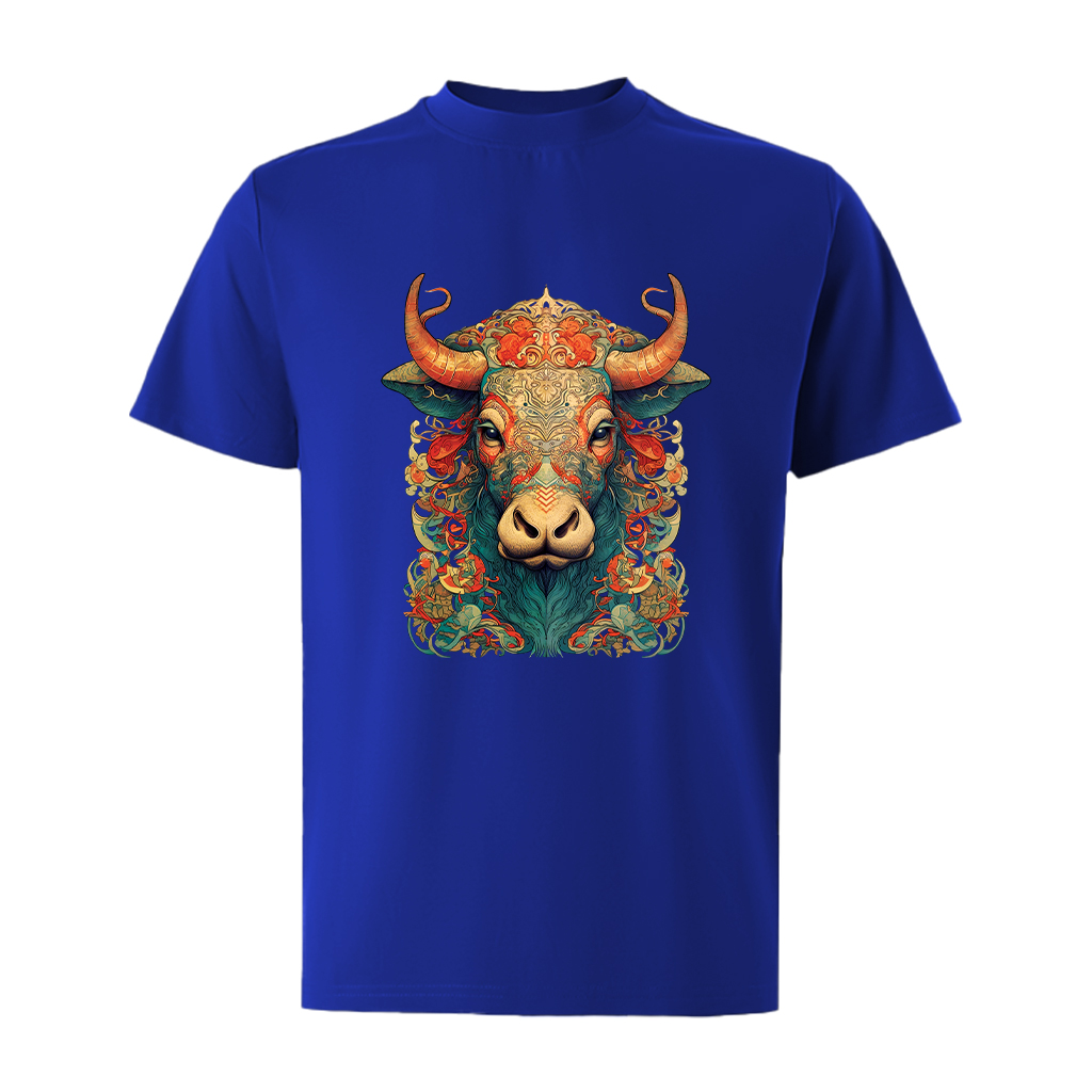 Áo thun nam form rộng 12 con giáp tuổi Sửu ATD478 Miucho Iconic cotton cổ tròn in graphic_thumbnail_12