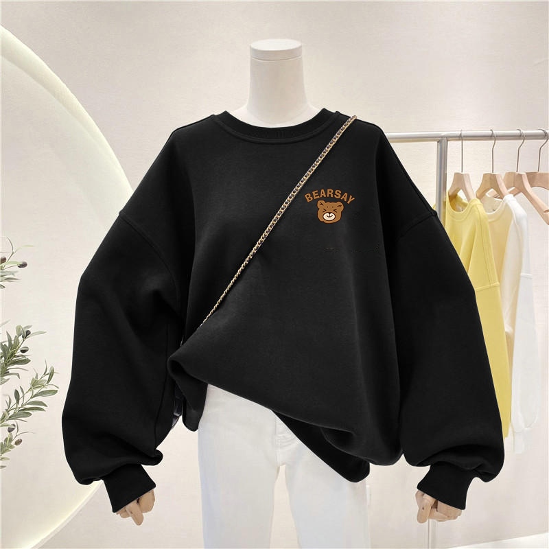 [Form Rộng] Áo sweater nữ màu đen in hình nhiều mẫu - Loza G0115_thumbnail_5