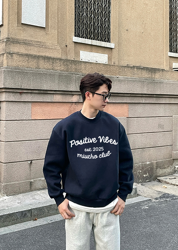 Áo sweater nam form boxy 1930 Miucho cổ tròn vải nỉ bông 350 GSM dày dặn in typography_thumbnail_3