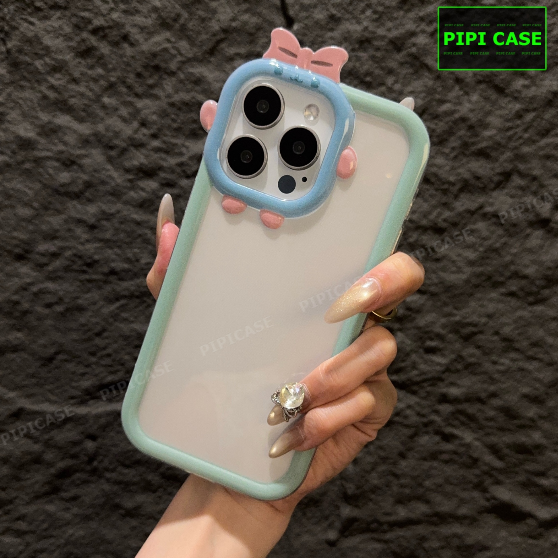 Ốp Lưng iPhone 13 Pro - Chic Cute - Xanh Mint