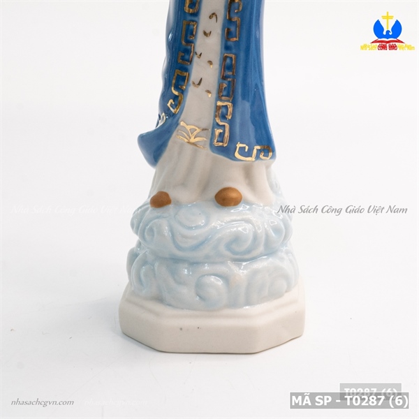 Tượng sứ Đức Mẹ La Vang 15cm Xanh Dương ✔_thumbnail_3