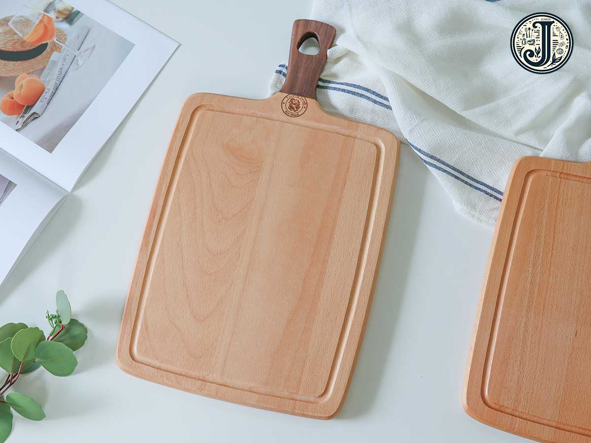 Thớt chữ nhật có tay cầm gỗ beech