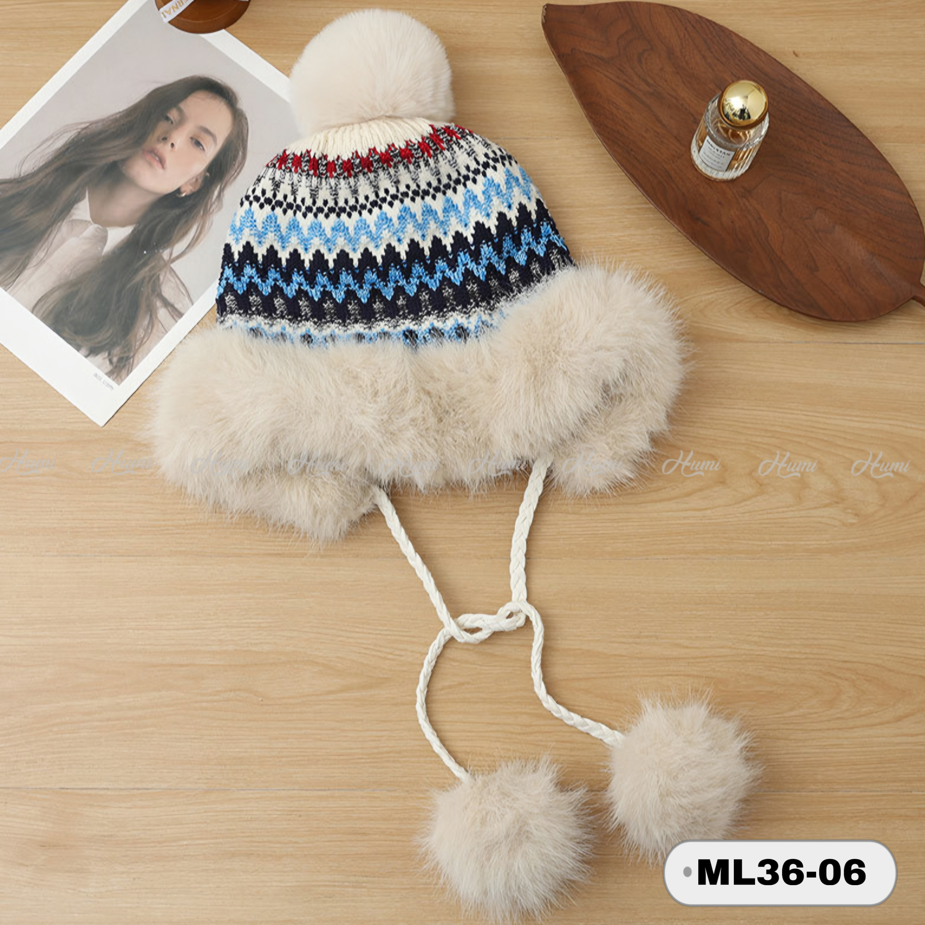 MŨ LEN ĐAN VÀNH LÔNG (ML36-06 Xanh)_thumbnail_0