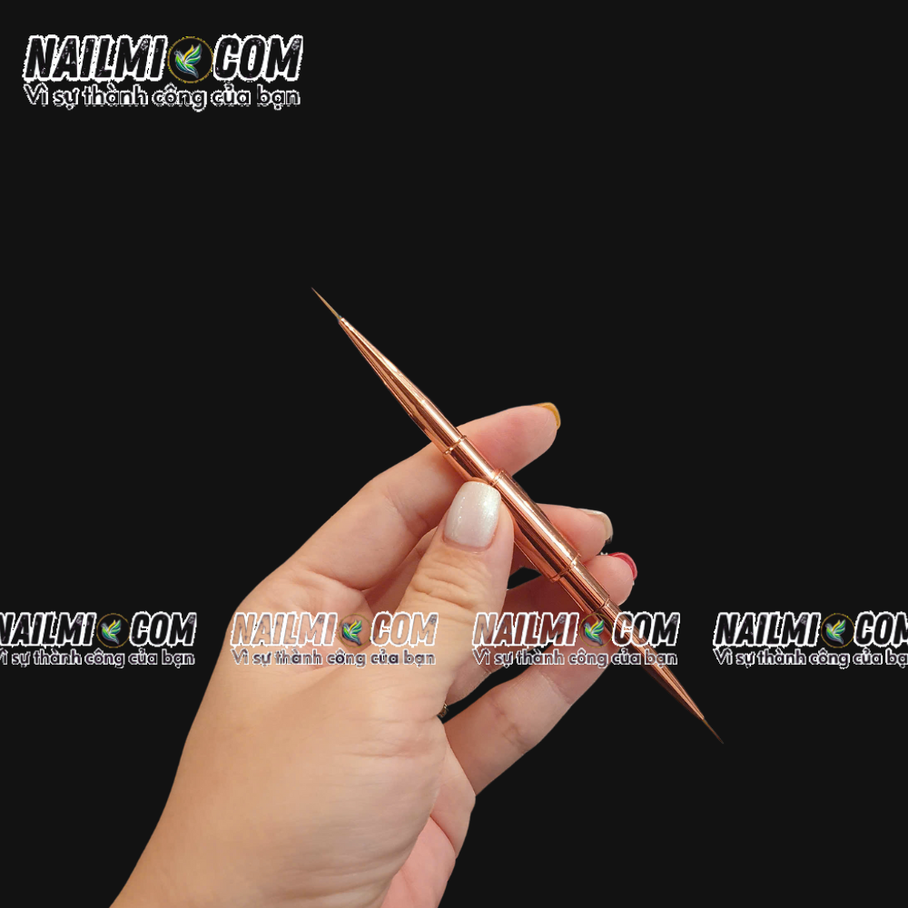 Cọ nét - cọ râu vẽ móng tay - 2 đầu 15&25mm - cán nhôm_thumbnail_3
