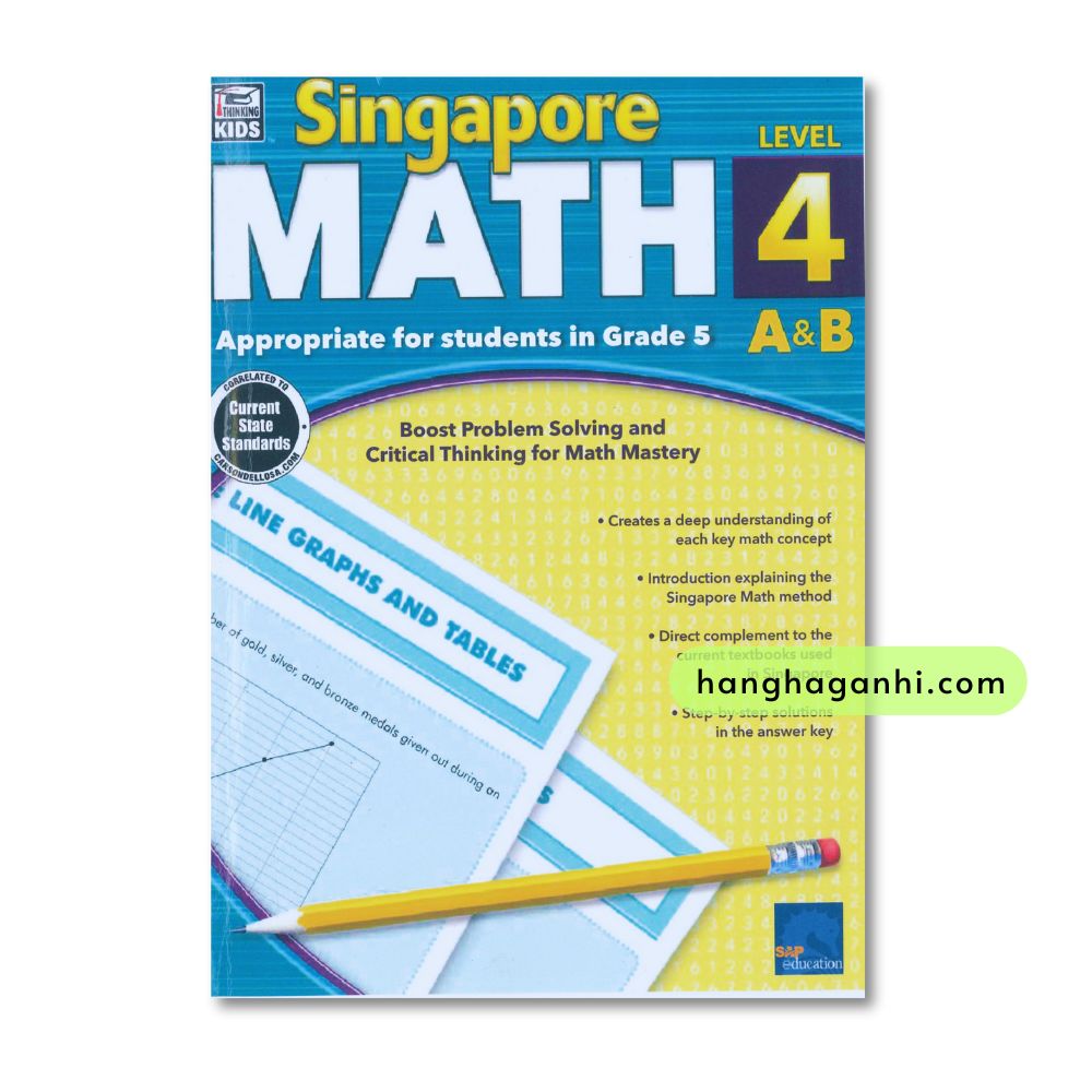 Sách Toán Sing Singapore Math Level 1,2,3,4 Bản in lazer đẹp, tặng đáp án_thumbnail_3